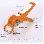 2 in 1 Multi Cutter, 2 in 1 Vegetable Cutter and Peeler, With locking system for safety