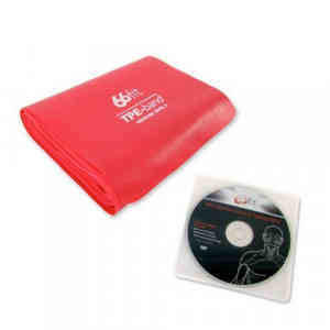 66fit TPE Exercise Band X 1.5M & DVD - RED - LEVEL 2