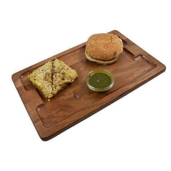 Acacia Wooden Hot Dog Platter