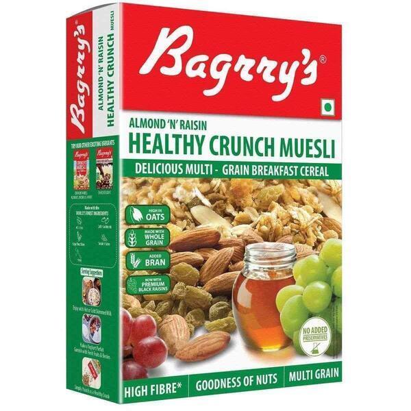 Bagrry's Healthy Crunch Almond n Rasin Muesli Box 500GM