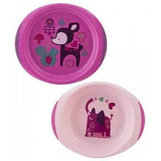 Chicco DISH SET 12M+ GIRL/NUETRAL-8058664086573