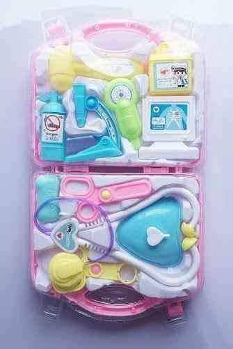 Doctor Play Set Toy With Medical Equipment In Medical Suitcase