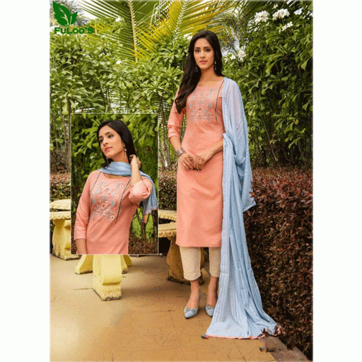 FuLoo's Enhance Pure Cotton Designer Kurti in 3 set #05
