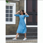 FuLoo Lighter Denim Western Kurti 1011