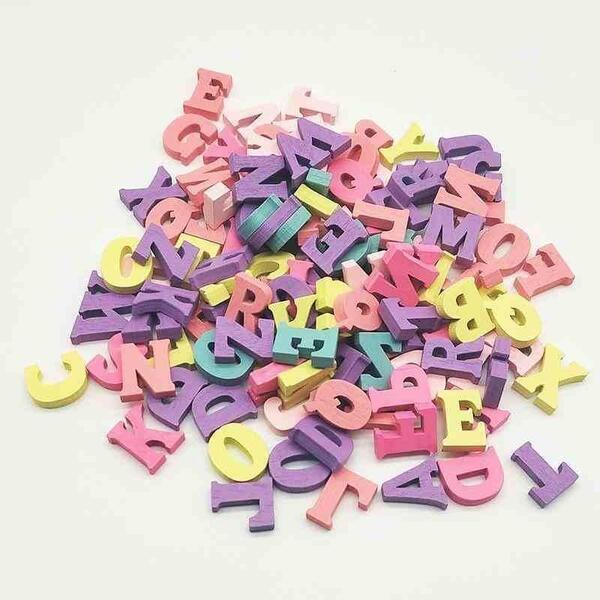 Multi-Color English Alphabet Blocks For Kids With Hanging Rope.