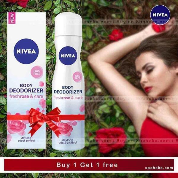 NIVEA DEO SPRAY FRESH ROSE CARE ( Buy 1 Get 1 Free )