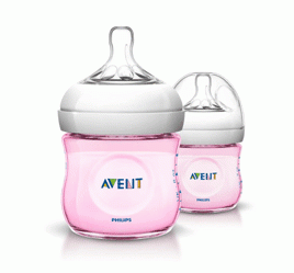 Philips Bottles Natural 125ML/4Oz Twin Pack Pink SCF691/23