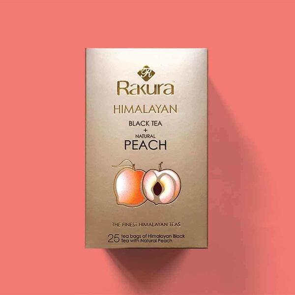Rakura Himalayan Black Tea + Natural Peach 25 Tea Bags