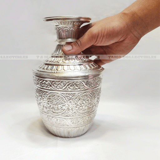 Silver Plated Butta Kalash 9″