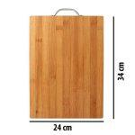 Superb Quality Thick Wooden Bamboo Kitchen Chopping Cutting Slicing Board with Holder for Fruits Vegetables Meat (34*24) Wooden Cutting Board