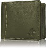 Hornbull Themes Olive Green Leather Wallet For Men