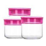 Luminarc 3PC Jar Set Colorlicious Purple Lid