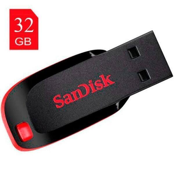 SanDisk 32GB Cruzer Blade USB 2.0 Pendrive