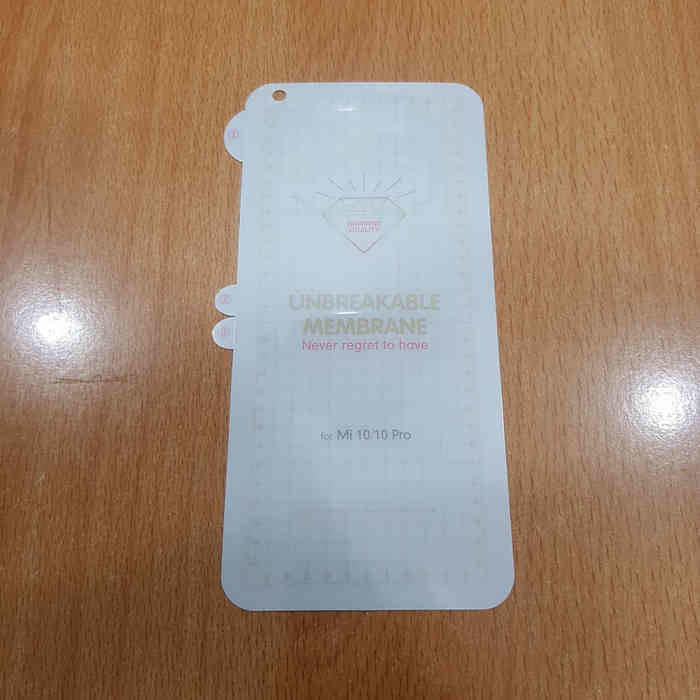0.15mm UNBREAKABALE MEMBRANE Front Screen Protector For Xiaomi Mi 10 5g