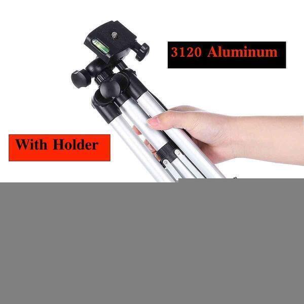 3120 Aluminum Lightweight Tripod Max height 1.97ft,Min length 0.94ft With Bag and Mobile Holder