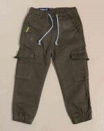 Army Green Box Joggers - For Boys