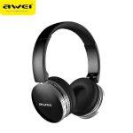 AWEI A500BL Wireless Bluetooth Headphone Over On-Ear Headset CVC6.0 Noise Cancelling Stereo Earphone - Black