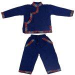 Baby  Blue Daura And Trouser Set For Boys