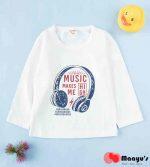 Baby/Toddler Boy Letter Print Full Sleeves Tee