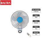 Baltra Wall Fan CUTE + with Remote 40 w