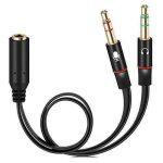 Black Audio/Mic Splitter