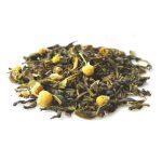 Chamomile Green Tea For Stress Relief & Good Sleep, Made with 100% Organic Green Whole Leaf & Natural Chamomile Flowers - 100g (50 cups)|Reduces Stress & Promotes Sleep