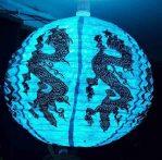 Circular Dragon Lokta Paper Hanging Lamp Shade, Lamp Shades For Home Or Restaurants, Handmade, Lokta Paper, Nepali Kagaj Made In Nepal