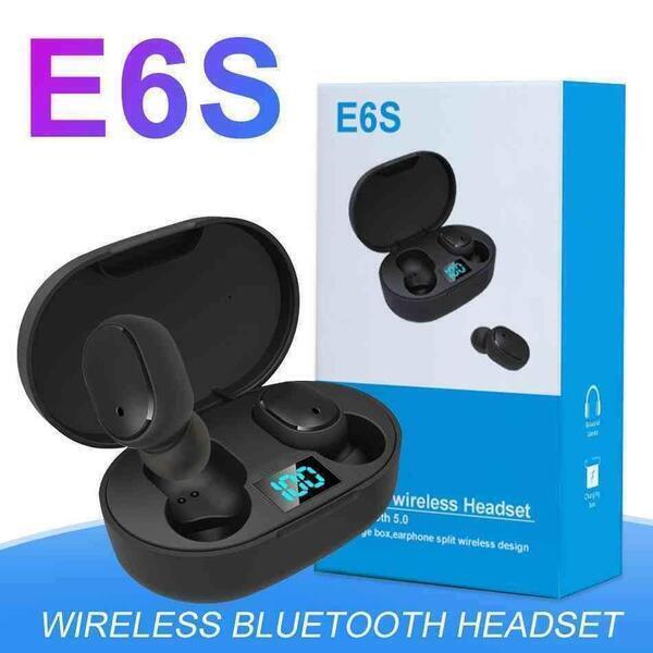 E6S True Wireless Smart Digital LED Display Waterproof Earbuds