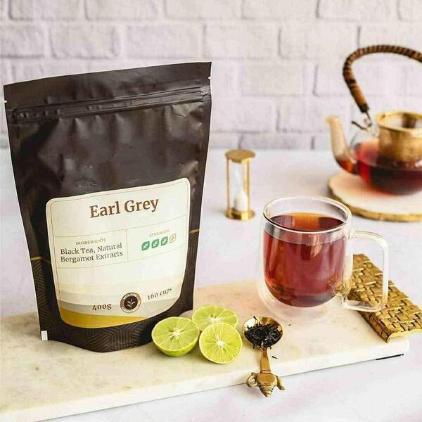 Earl Grey Black Tea for Healthy Teeth & Stress Burst (100 Gm, 50 Cups)