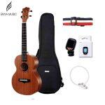Enya KUT20 26inch Tenor Size Sapele Ukulele Set With Gig Bag, Tuner, String And Strap