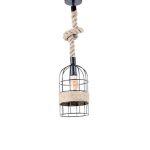 etal Cage Pendant Metal Rope Barn Light Design Modern Decorative Hanging Lights Pendant Lamps For Home Hotel Restaurant Decor