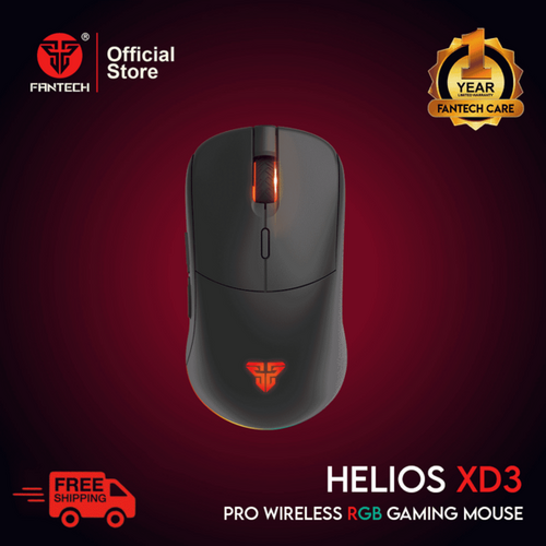 Fantech HELIOS XD3 premium wireless wired mouse pixart 3335 built in battery wired