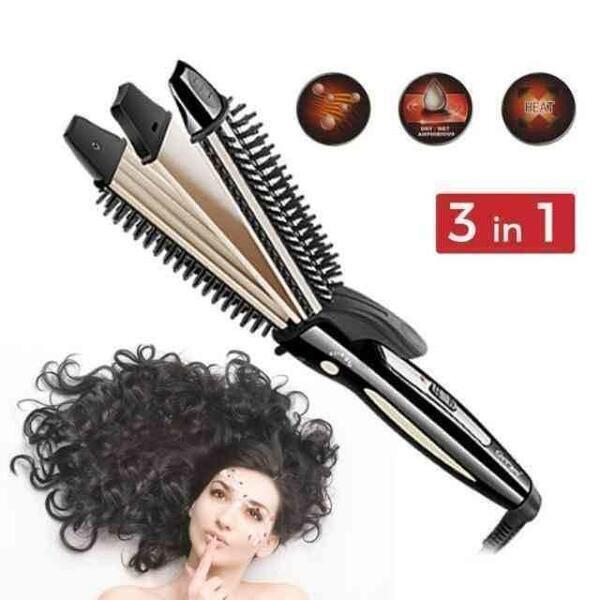 Gemei Pro 3-In-1 Multi-Functional Hair Iron (Gm-2929)