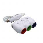 High Power 120W 3 Socket Car Lighter Splitter Adapter with 2 USB Ports