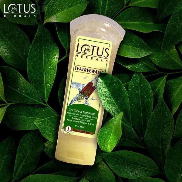 Lotus Herbals Teatreewash Tea Tree And Cinnamon Anti-Acne Oil Control Face Wash -120Ml
