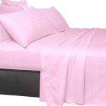 Luxury Bedsheet, Quilt Cover, Pillow cover Set King Size - Maganta Stripe