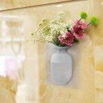 Magic Rubber Silicone Sticky Flower Wall Hanging Vase Container Floret Bottle，Antigravity Sticky Vase, Silicone Magic Vase, Unique Decoration for Cozy House, Restaurant,Saving Office Space