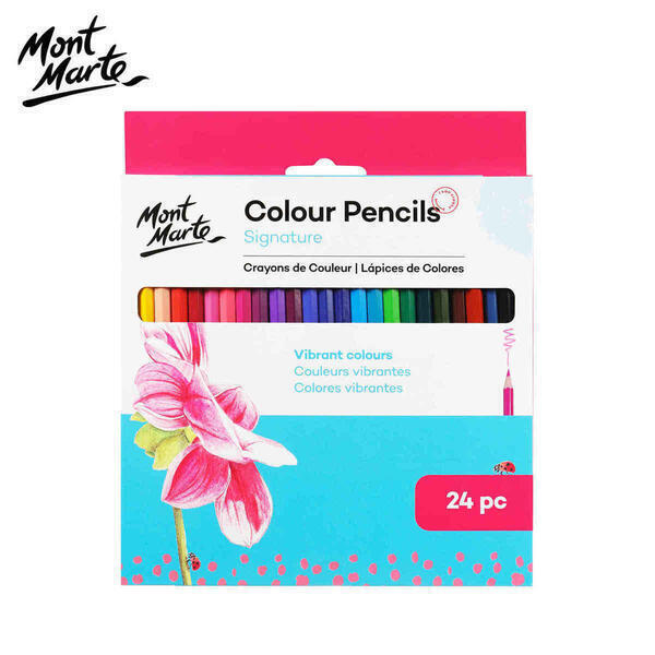 Mont Marte Colour Pencils 24pc - Essential Colours