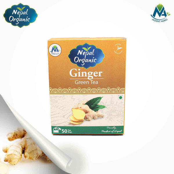Nepal Organic Green Tea With Ginger 50 Tea Bags