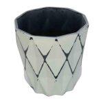Off White Ceramic Flowering Vase 4 Inch