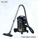 OLIVE 2000 watt Drum Type Dry Vacuum Cleaner with Duel Filtration System (Black)
