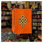 Orange Knot Design Lokta Paper Lamp Shade 7*10 Inch