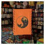 Orange Peace Design Lokta Paper Lamp Shade 7*10 Inch