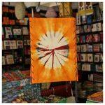 Orange Tyedye Design Lokta Paper Lamp Shade 7*10 Inch