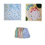 Pack Of 6 Vest 6 Shorts BABY INNER-WEAR SANDO HOSIERY COTTON WITH CARTOON PRINT  (Print May Vary) By Arushi