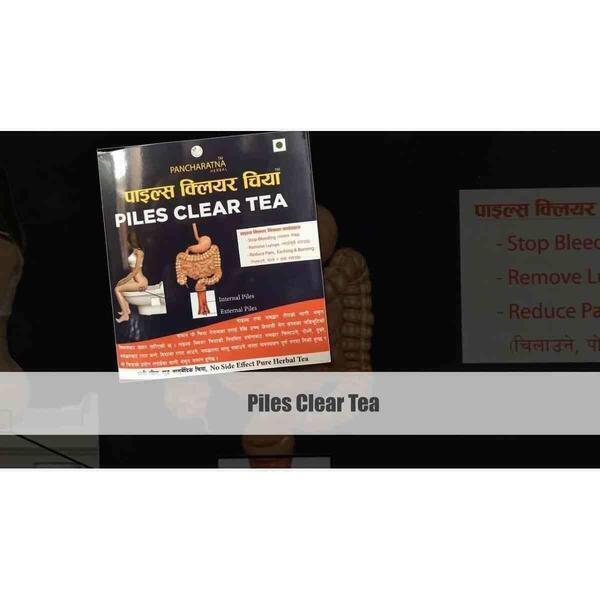 piles clear tea