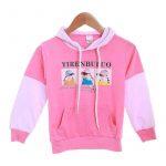 Pink Cotton Front Button Pocket Design Hoodies For Baby Boy
