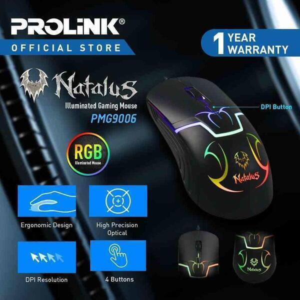 Prolink Natalus 7-Color Illuminated Gaming Mouse - PMG9006
