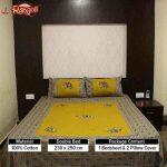 Rajesthani Patch Work Double Bedsheet with 2 Pillow Covers