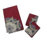 Red And Black Mandala Print Bedsheet